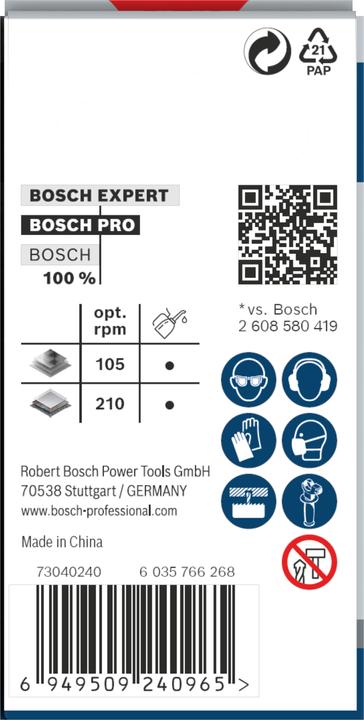 Nährwerte und Zutaten Bosch Professional Zubehör PRO Sheet Metal PC Plus Lochsäge, 41 mm (41 Millimeter)