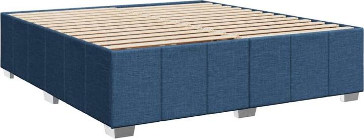 Actual product image vidaXL Boxspringbett Doppelbett Polsterbett Bett Matratze Blau 180x200cm Stoff (180 x 200 cm)
