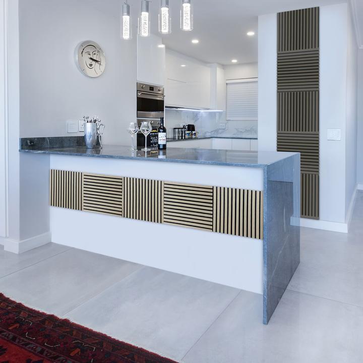 Produktbild Endorphin 1 Stück Akustikpaneel Muster quadratisch Holzfunier Wallnuss schwarz (3 Stk.)