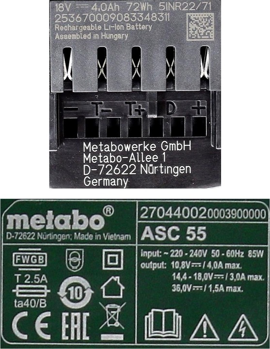 Actual product image Metabo Basic set (18 V)