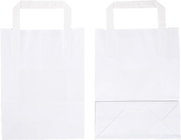 Actual product image Elco White paper bag 18x24x8cm (Gift bag, 50 x)