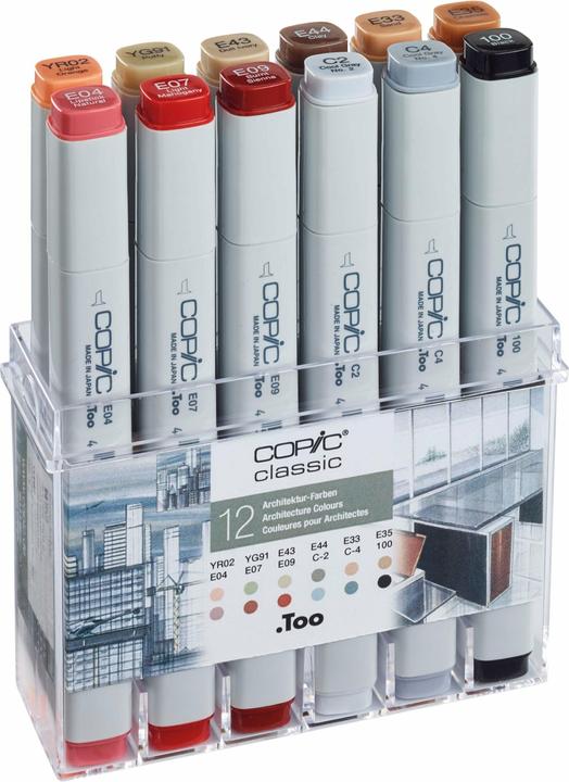 Produktbild Copic Architekturfarben (Grey, 7 mm, 12 x)