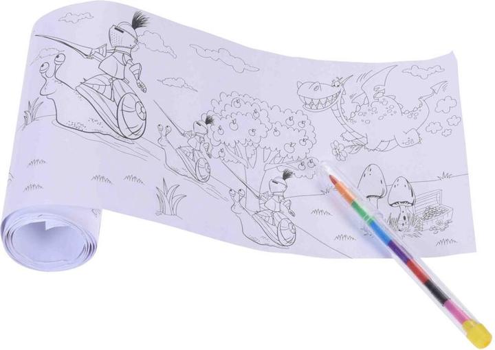 Image du produit Page à colorier sur un rouleau de crayons de couleur