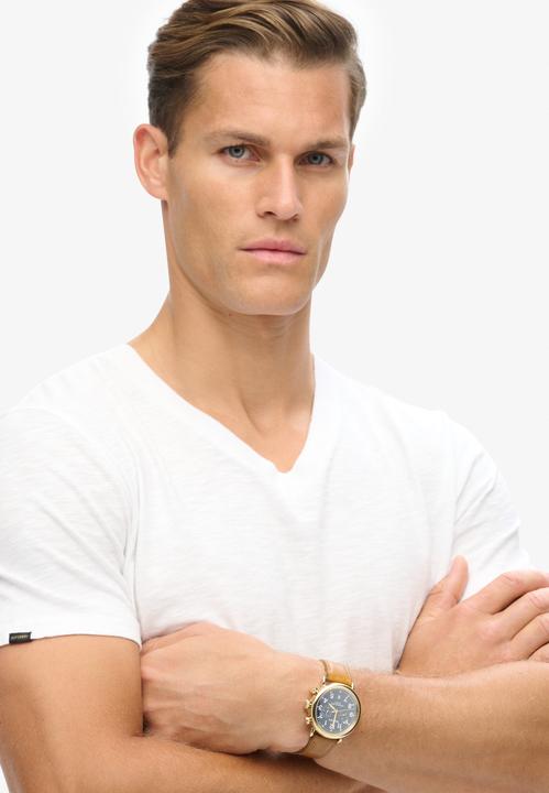 Produktbild Superdry T-Shirt aus Flammgarn mit V-Ausschnitt (XXL)