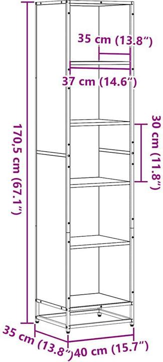 Image du produit vidaXL Bücherregal (40 x 35 x 170.50 cm)