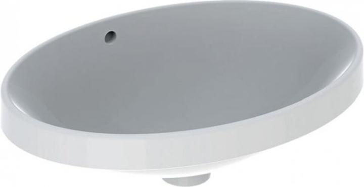Actual product image Geberit Keramag VariForm oval built-in washbasin, 550x400mm, without tap hole, with overflow (400 mm, 550 mm)