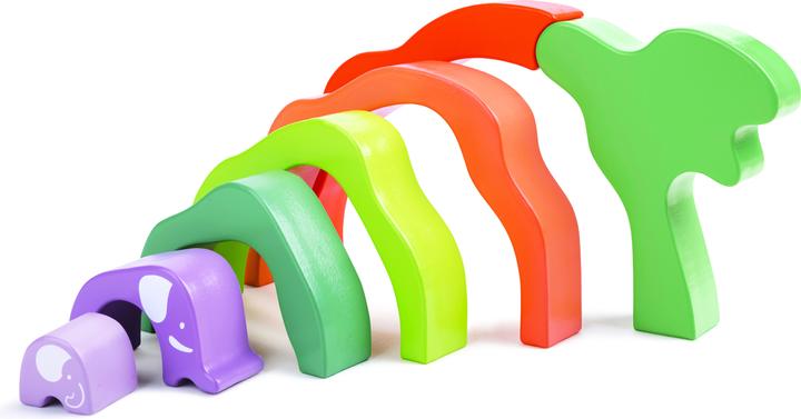 Actual product image Hape Stacking Blocks Elephant Safari