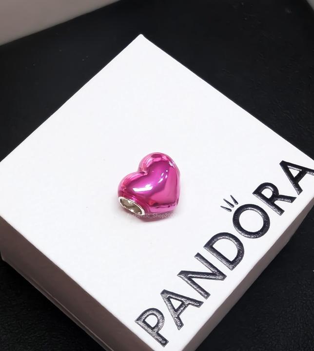 Immagine prodotto Pandora Ciondolo a cuore rosa metallizzato (Argento 925, Smalto)