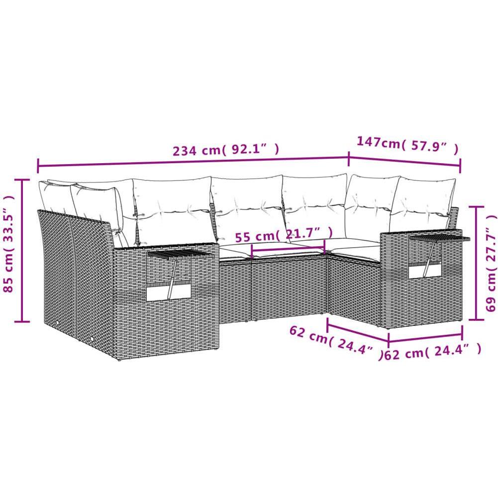 Thumbnail - VidaXL, Gartenlounge, 10-tlg. Garten-Lounge-Set mit Kissen