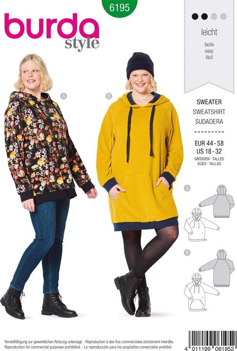 Actual product image Pattern Sweater with hood