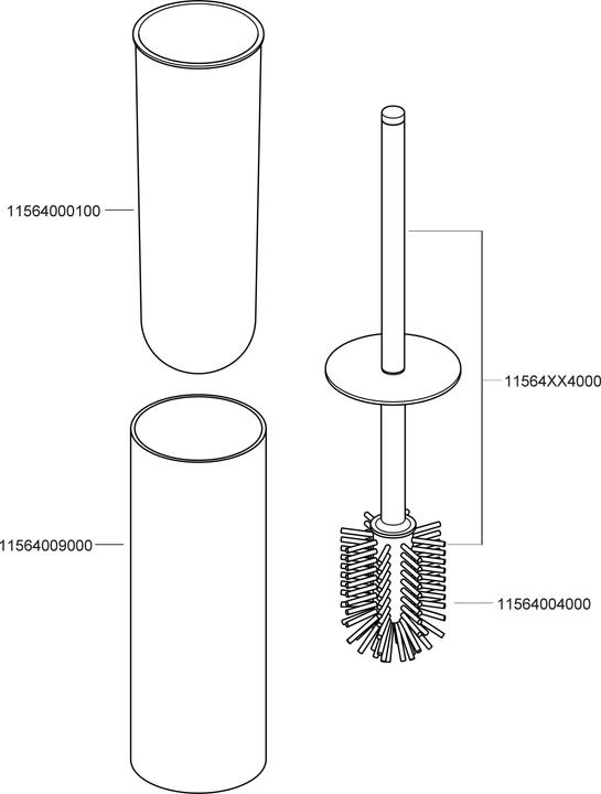 Produktbild Keuco Edition 400 Toilettenbürste mit Griff