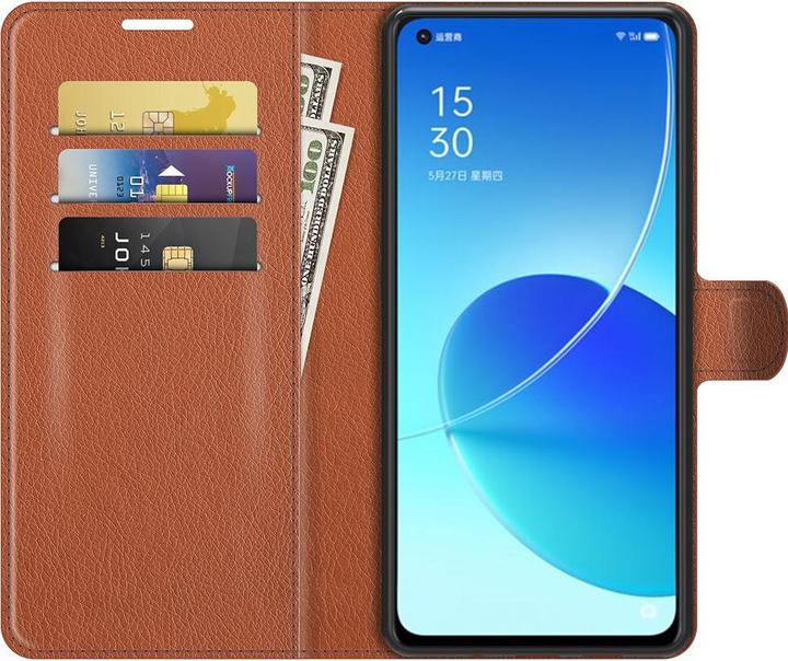 Actual product image Cover-Discount OPPO Reno6 - leather case cover brown (Oppo Reno 6)