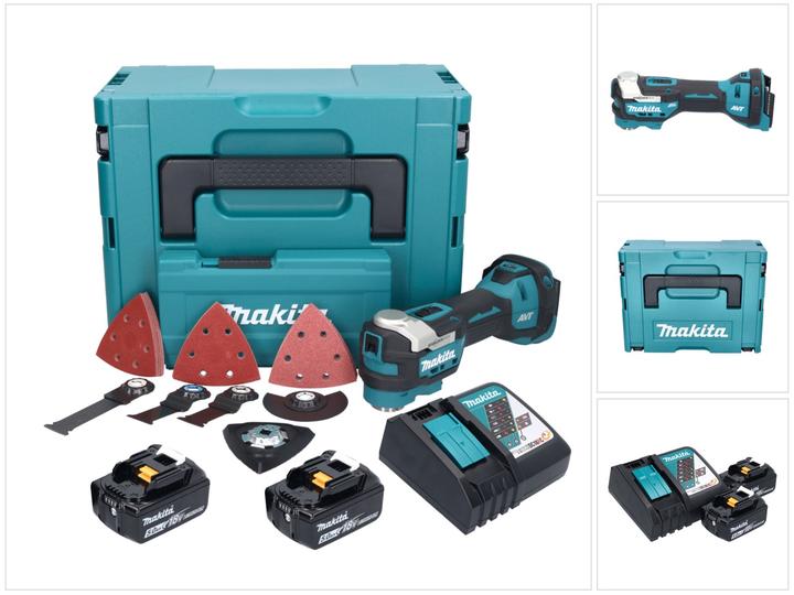 Produktbild Makita DTM 52 RTJX4 Akku Multifunktionswerkzeug 18 V Starlock Max Brushless + 2x Akku 5,0 Ah +