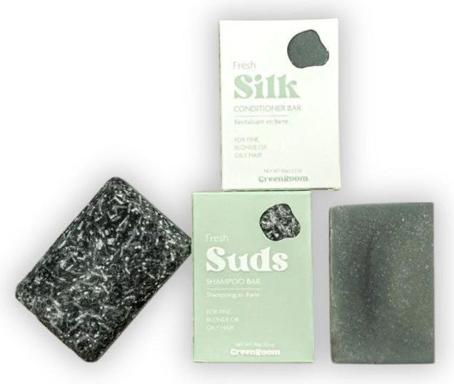 Actual product image Green Room Shampoo & Conditioner Set Fresh (Solid shampoo)