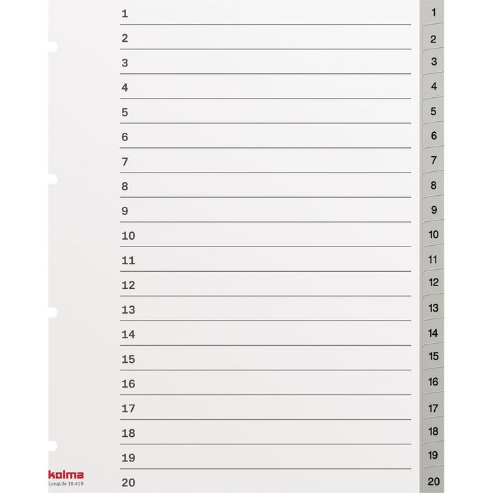 Image du produit Kolma Intercalaire A4 XL superstrong 1-20 20 pcs. gris
