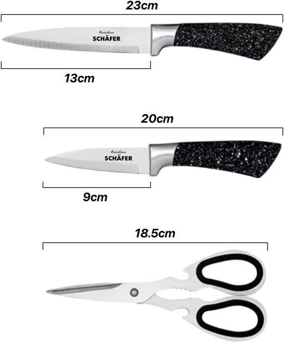 Produktbild Schäfer IT-Systems Messer Set Messerblock Kochmesser-Set