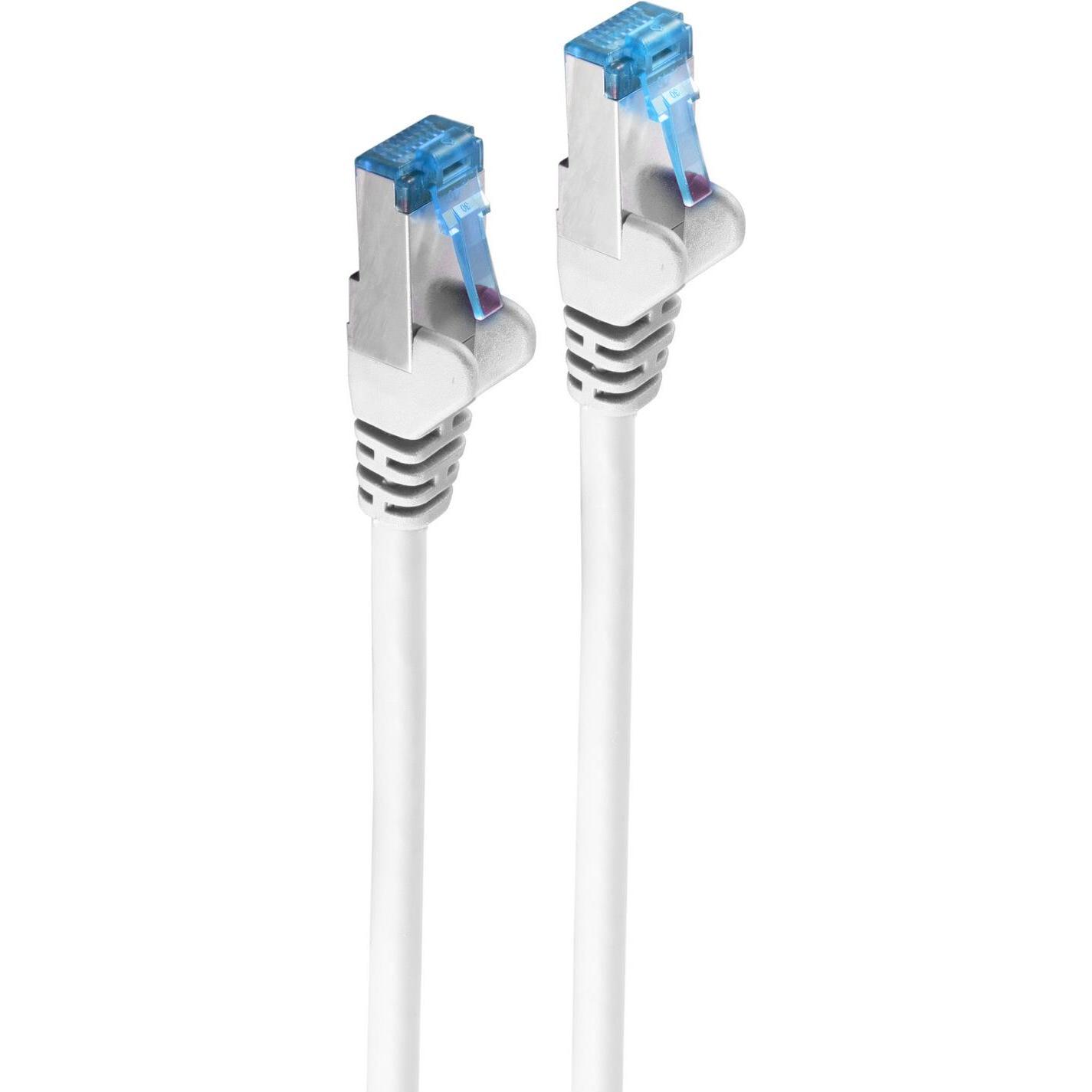 Shiverpeaks -BASIC-S--Netzwerkkabel-Patchkabel, cat 6A, S/FTP, PIMF, weiss, 0,5m (S/FTP, CAT6a, 0.50 m), Netzwerkkabel