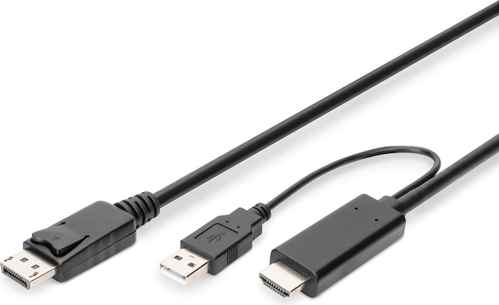 Actual product image Digitus 4K HDMI Adapter Cable - HDMI to DisplayPort (2 m, HDMI)