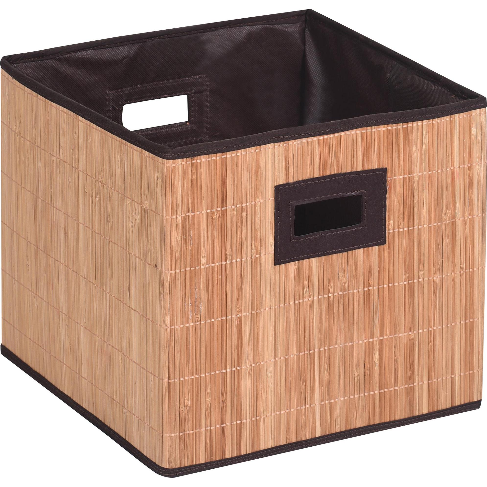 MSV, Box portaoggetti, Panier De Rangement Pliant Bambou (65 x 1,5 x 32 cm, 2.70 l)