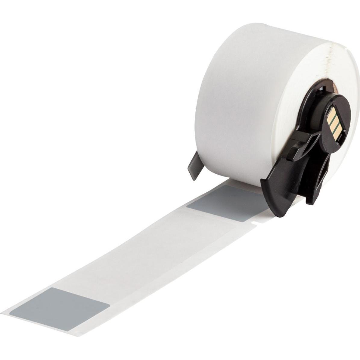 Brady, Etiketten, M6-23-427-GY, Vinyl, selbstlaminierend, Grau/Transparent, matt, 25.40 x 25.40(101.60) mm, fü