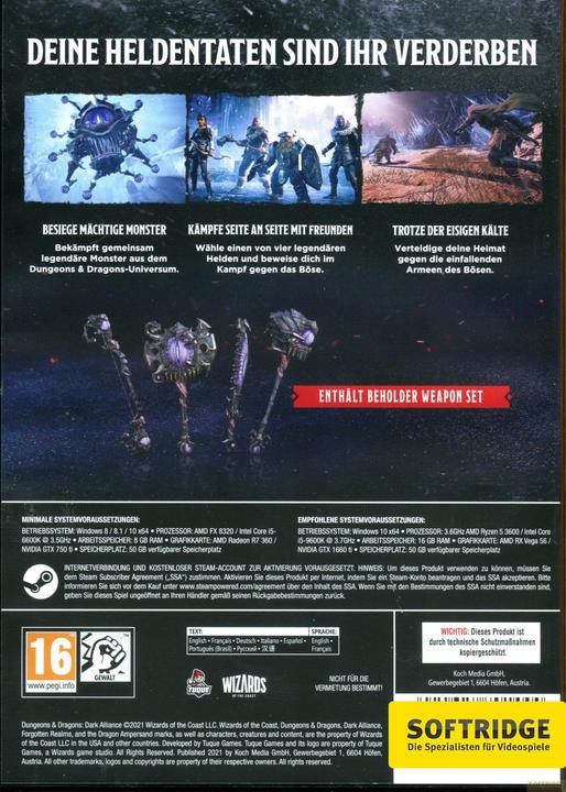 Actual product image Wizards of the Coast Dungeons & Dragons: Dark Alliance - Day One Edition (PC, DE)