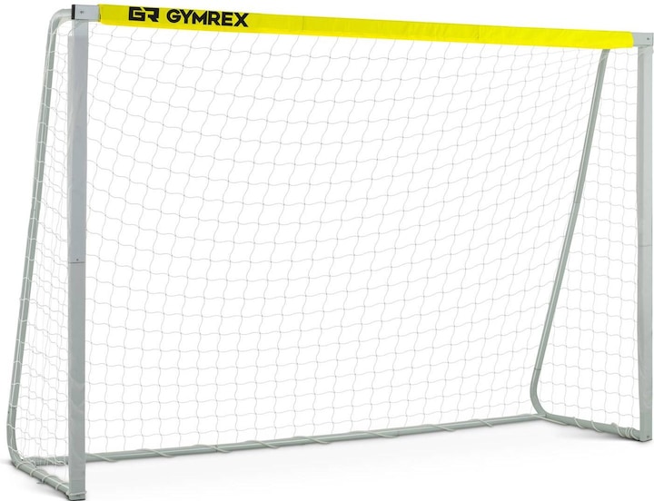 Gymrex Fussballtor wetterfest Kinder Fussballtor Garten 3 x 2m Nylonnetz Bodenheringe