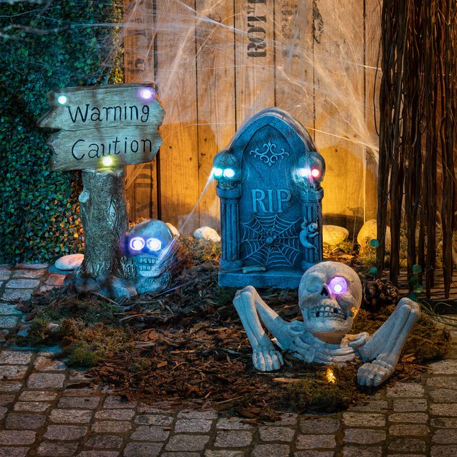 Thumbnail - MICA Living LED-Grabstein - aus Magnesia - ca. 18 x 13 x 44,5 cm