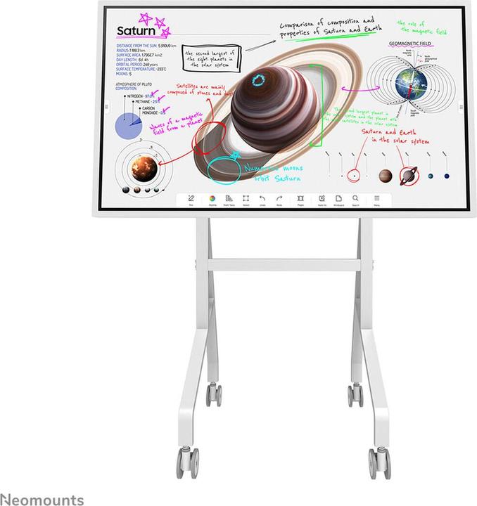 Produktbild Neomounts Rollwagen für Samsung FLIP 55-65"/400x400/-50kg/weiss/drehbar (65", 50 kg)