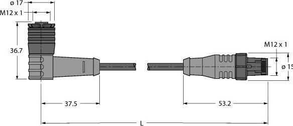 Actual product image Turck Connection line (5 m)