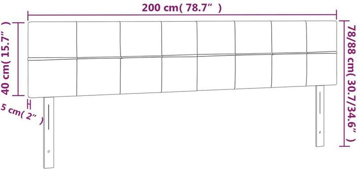Image du produit vidaXL Kopfteil (200 x 5 x 88 cm)