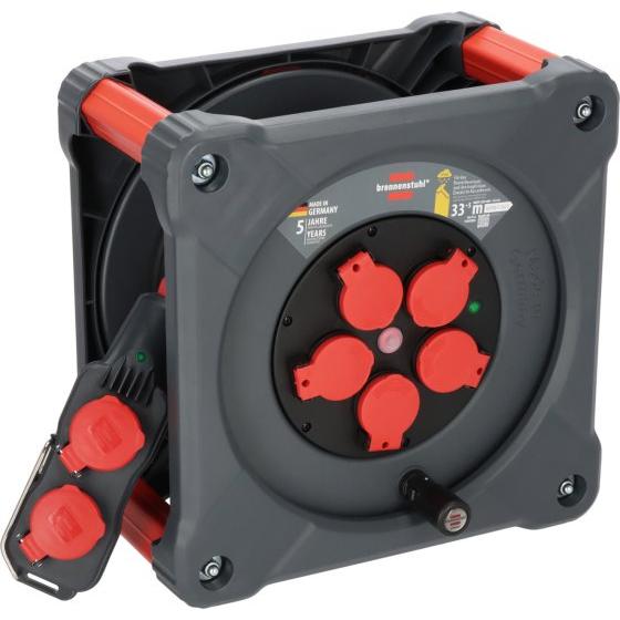 Thumbnail - Brennenstuhl, Kabelrolle, Professional Kabeltrommel KC 3200 5 mit Rundum-Überrollschutz (38 m, 2.50 mm²)