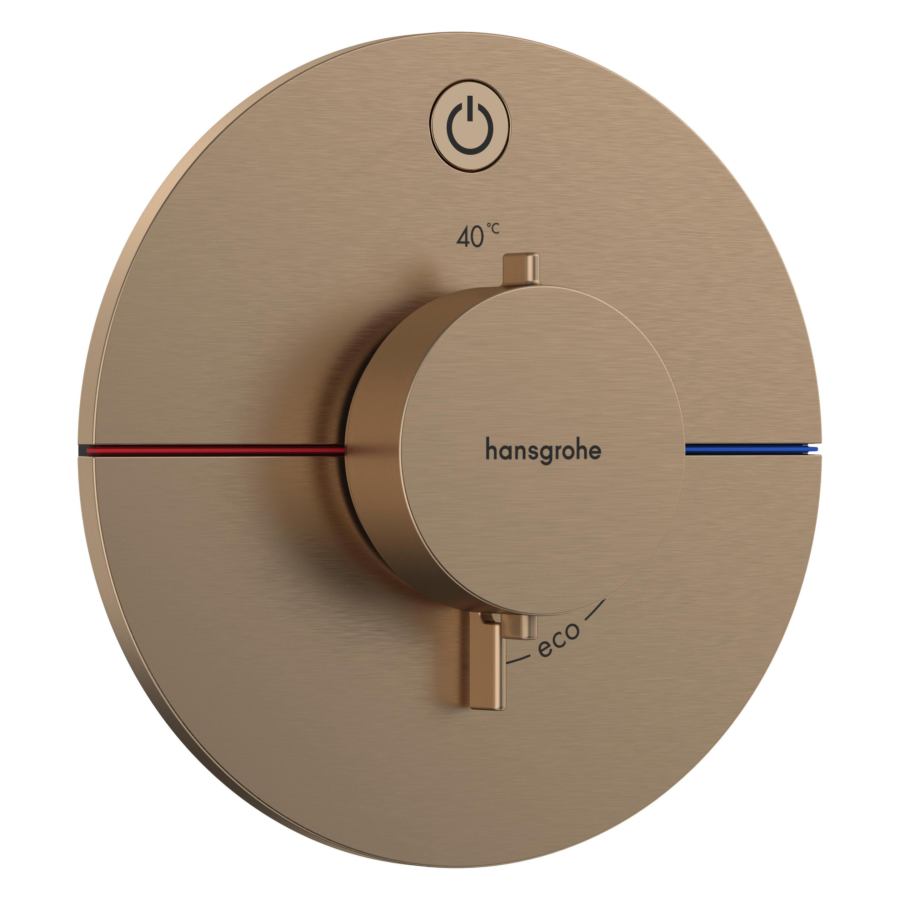 Hansgrohe, Badkamermeubels, ShowerSelect Comfort S Thermostaat, Encastré, 1 Consommateur, Rosace Ronde, Avec Bouton, 1