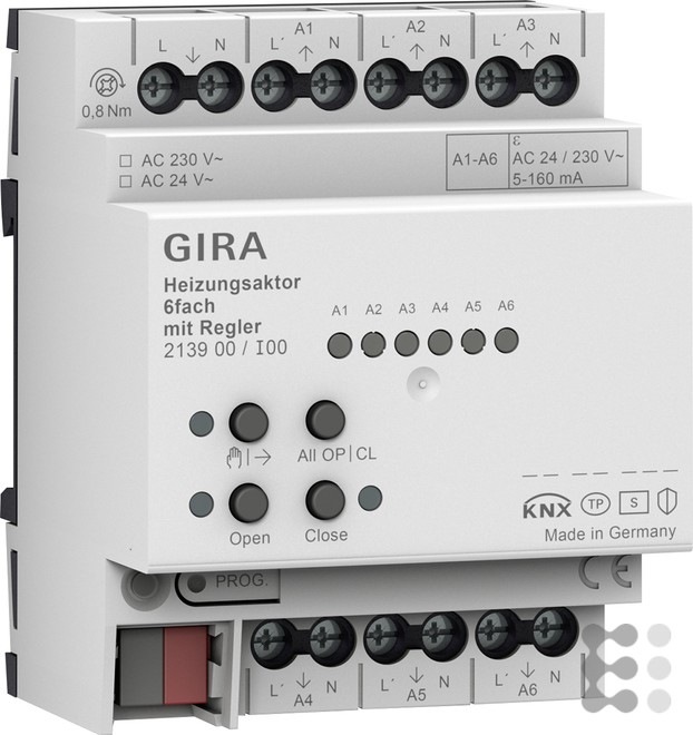 Produktbild Gira 213900 Heizungsaktor 6f Regler OneK (Heizungsaktor)