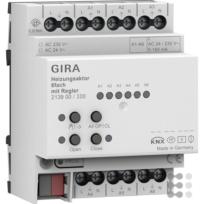 Gira, Aktor, 213900 Heizungsaktor 6f Regler OneK (Heizungsaktor)