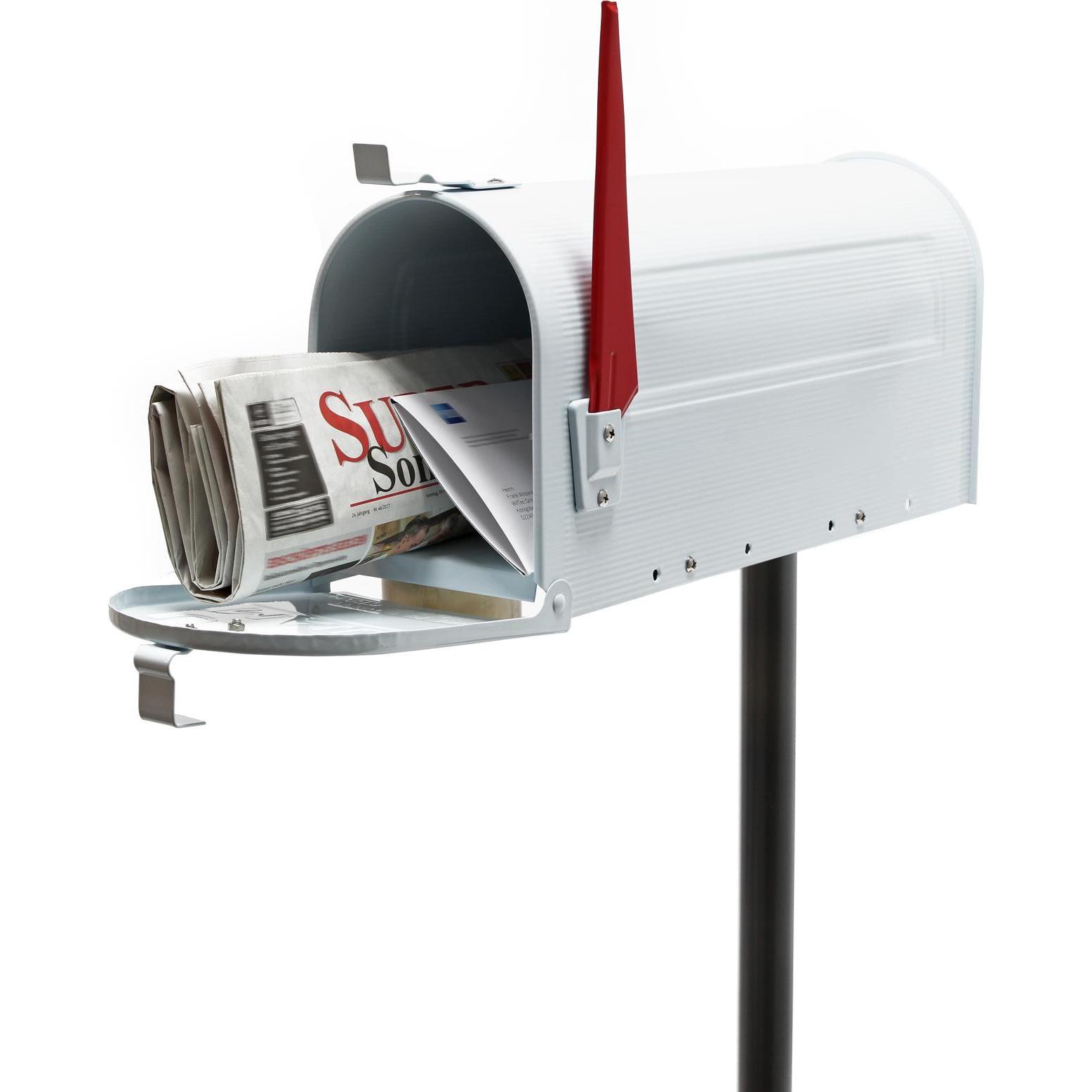 Wiltec, Briefkasten, Set US Mailbox 180x220x480mm amerikanischer Briefkasten Ständer