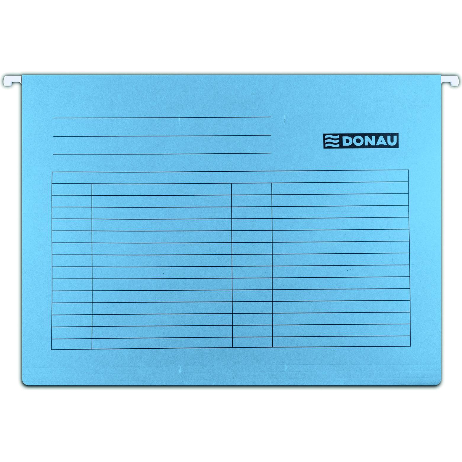 Donau, Busta portadocumenti, Cartella da appendere a4, 230g/m2, blu