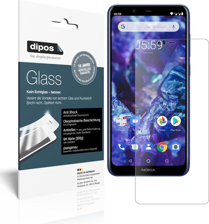 Actual product image Dipos Screen Protector Anti-Shock (2 Piece, Nokia 5.1 Plus)