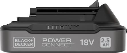 Actual product image Black & Decker BLACK+DECKER POWERCONNECT 18V 2.0 Ah accu + 1A snellader (BDL2018S1B-QW) (18 V)