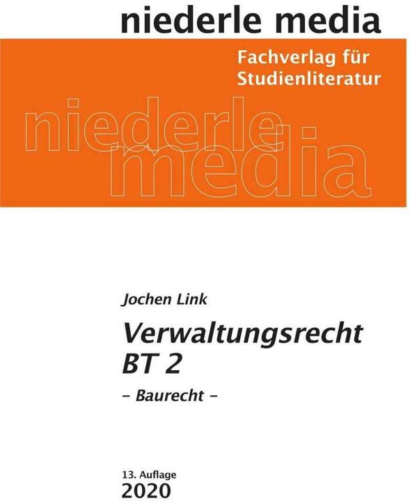 Produktbild Einführung in das Verwaltungsrecht (BT) 2 (Deutsch, Jochen Link, 2024)
