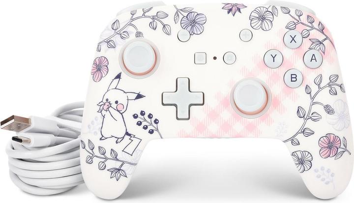 Actual product image PowerA Enhanced Wireless Controller Pikachu Garden (Switch OLED, Switch Lite, Switch)