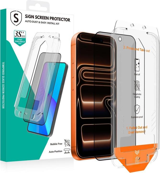 Produktbild SIGN Privacy Screen Protector iPhone 17 Pro Max – EZ Apply dust free applicator (Apple iPhone 17 Pro Max)