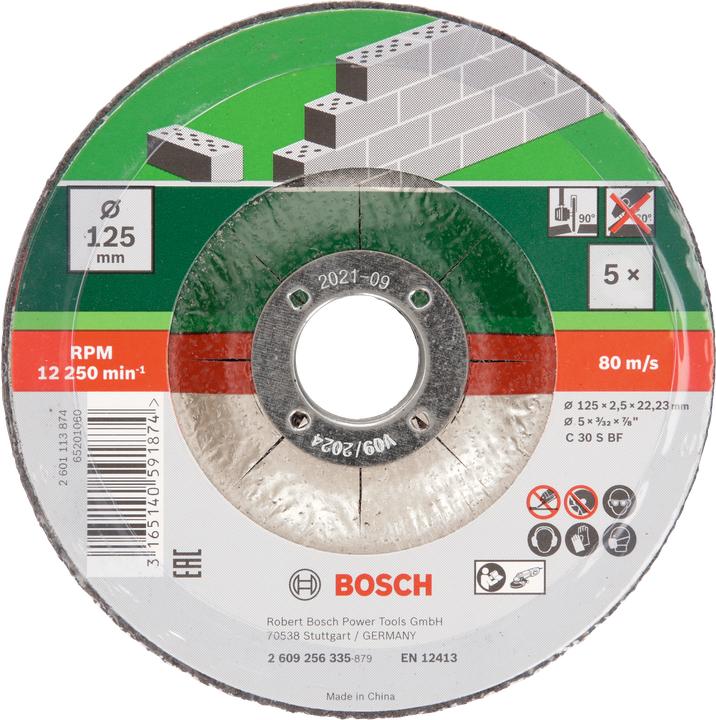 Produktbild Bosch Zubehör 5tlg. Trennscheiben-Set gekröpft für Stein D= 125 mm