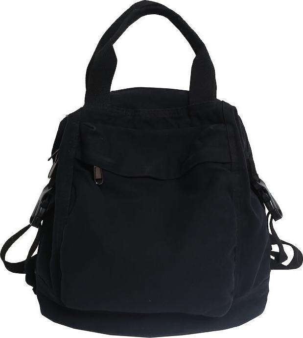 Only-Bags.Store Vintage-inspirierter Freizeitrucksack, einfarbig, faltbar mit festen Schulterriemen