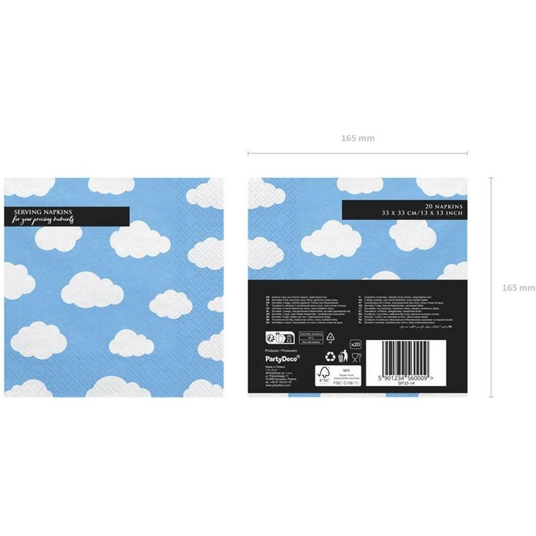 Thumbnail - Partydeco, Servietten, Napkins (20 x, 33 x 33 cm)