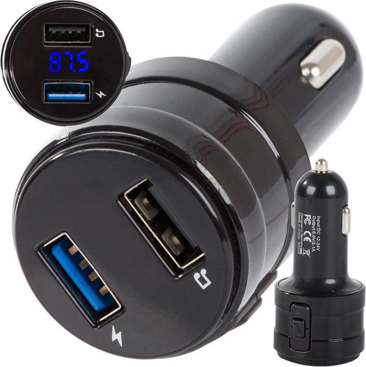 Produktbild Extralink Transmiter Fm Bluetooth ładowarka 2x USB