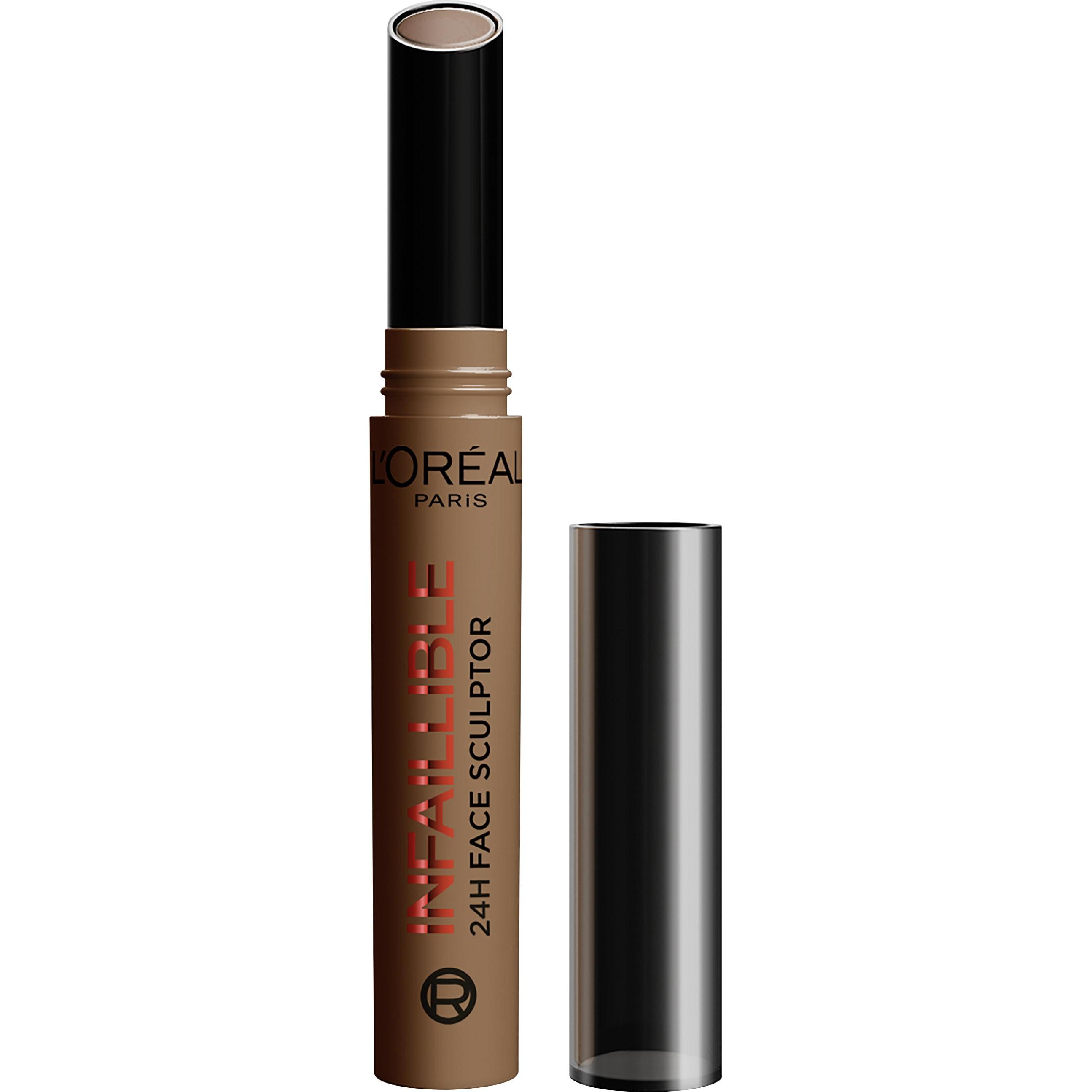 L'Oréal Paris, Fondotinta, L'Oreal Paris Infaillible Contour Stick Face Sculptor Contour 2.3 G (Contorno medio, Contorno medio leggero)