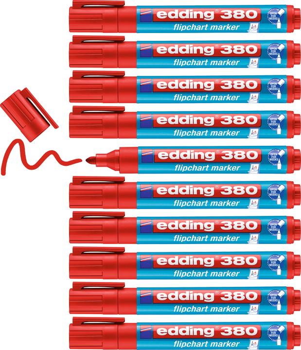 Actual product image Edding Flipchart Marker 380 (Red, 3 mm, 1 x)