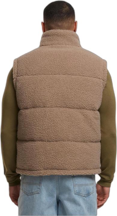 Actual product image Urban Classics Basic Teddy Puffer Vest darktaupe XL (XL)