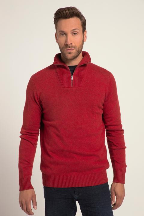 Produktbild JP1880 Stricktroyer, Pullover, Stehkragen mit Zipper, Multigarn (4XL)