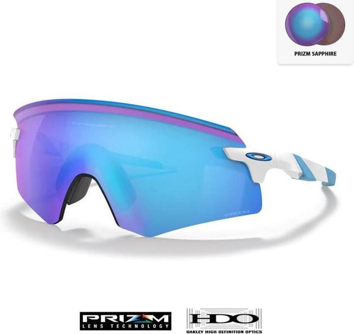 Actual product image Oakley Encoder Polished WhitePRIZM SAPPHIRE (Polished White, Prizm Sapphire)